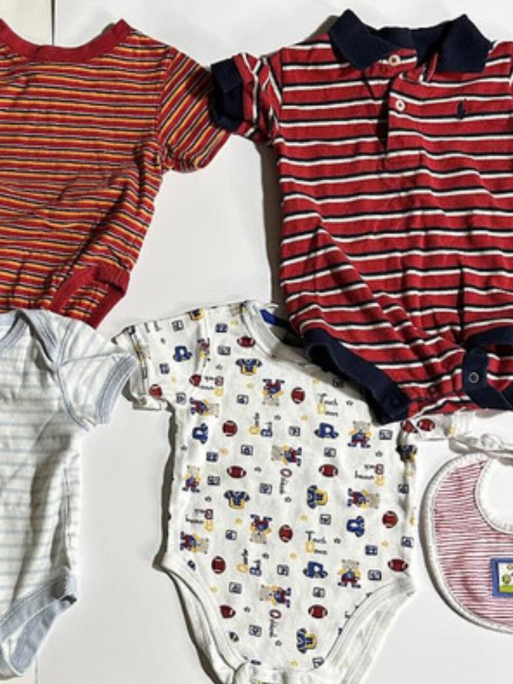 Bundle of Baby Boys Clothing 3 to 6 Months - 6 Short Sleeved One Piece Outfits